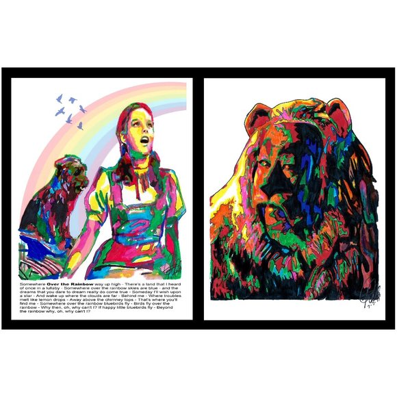 Dorothy Gale Cowardly Lion The Wizard of Oz Poster Print Wall Art 18x24 - Picture 1 of 8